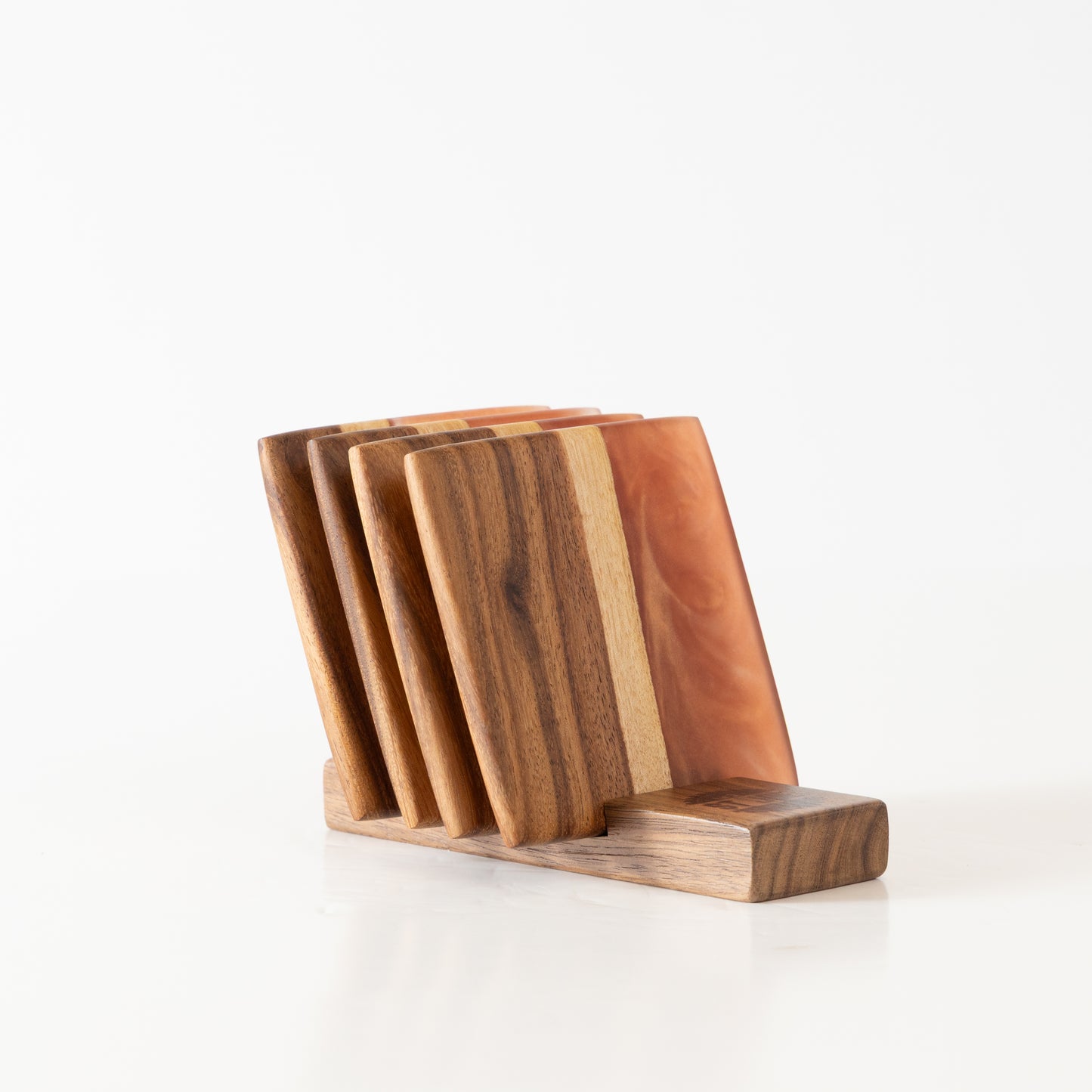 Willow Acacia Coasters with Copper Resin