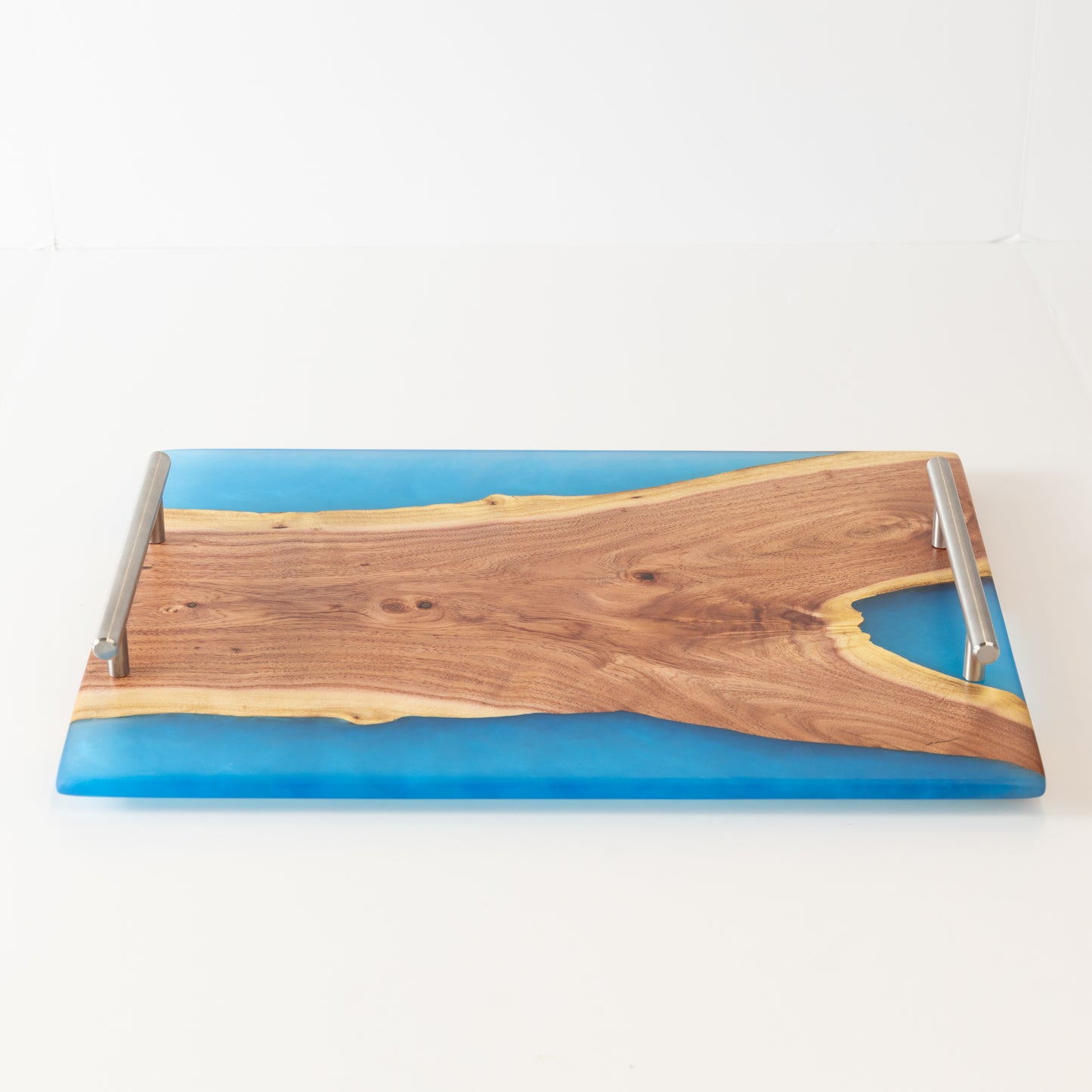 Carob Y-crotch Serving Board - Deep Blue