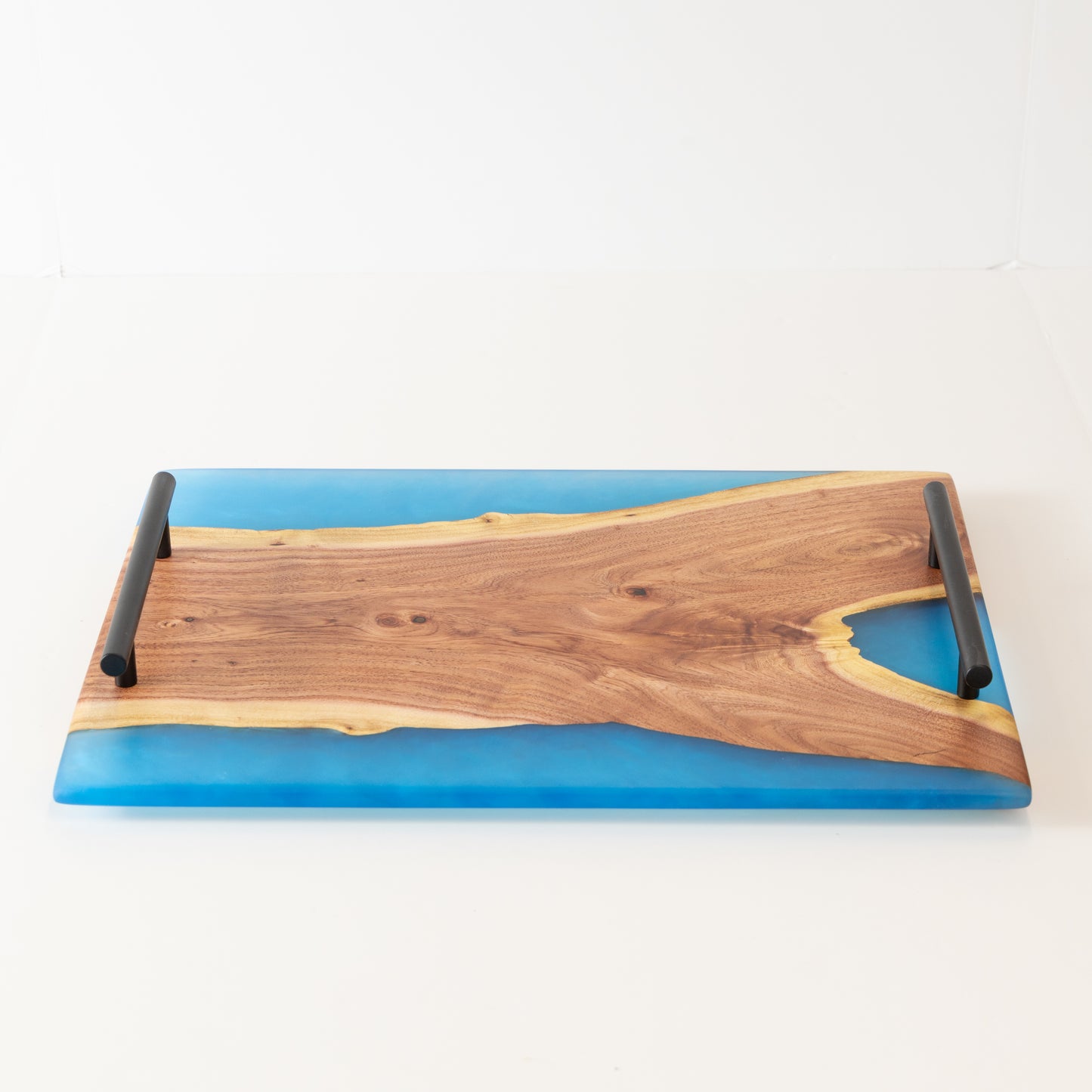 Carob Y-crotch Serving Board - Deep Blue