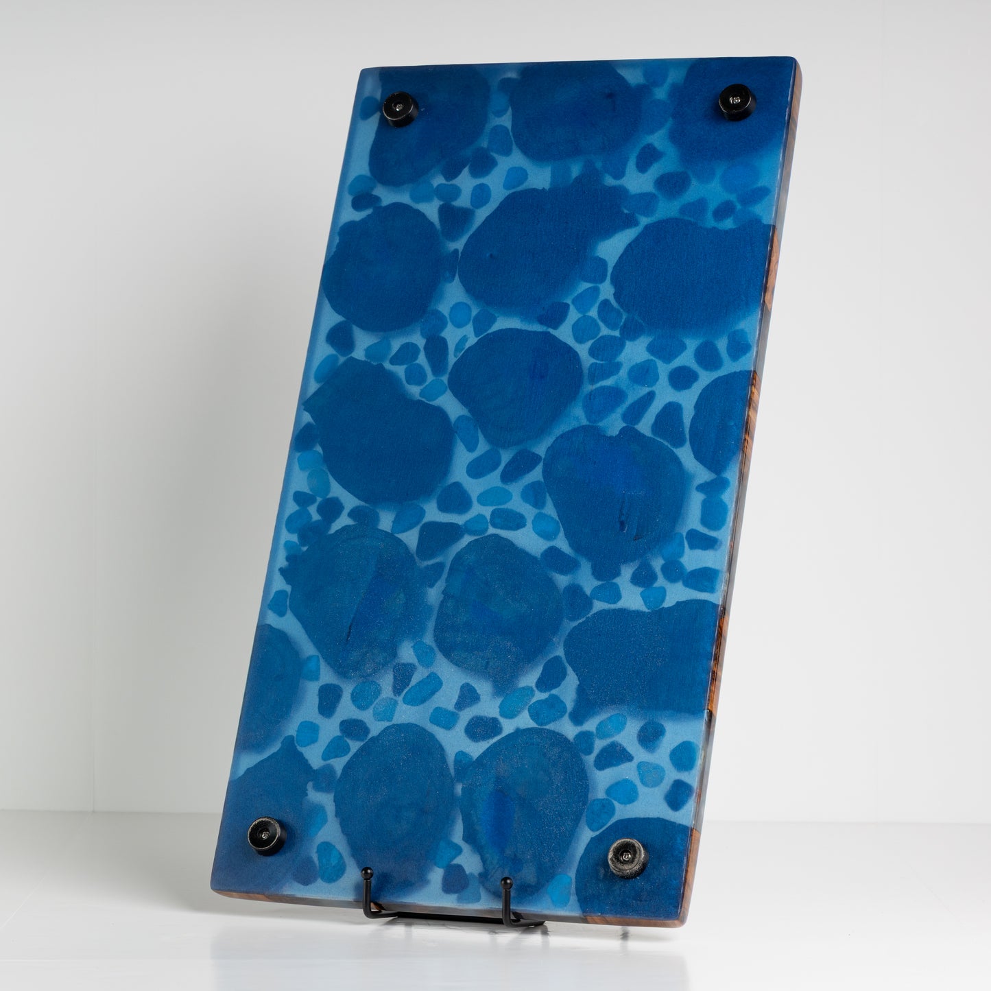Blue Wood/Stone Charcuterie Board