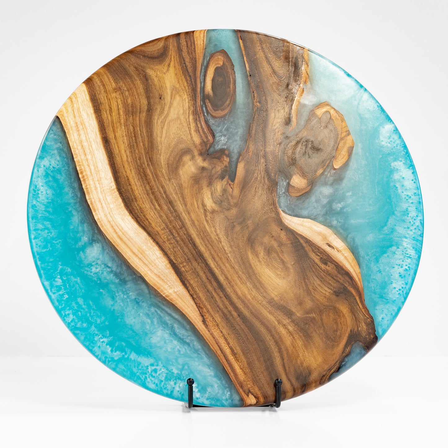 Willow Acacia Lazy Susan - Sea Blue