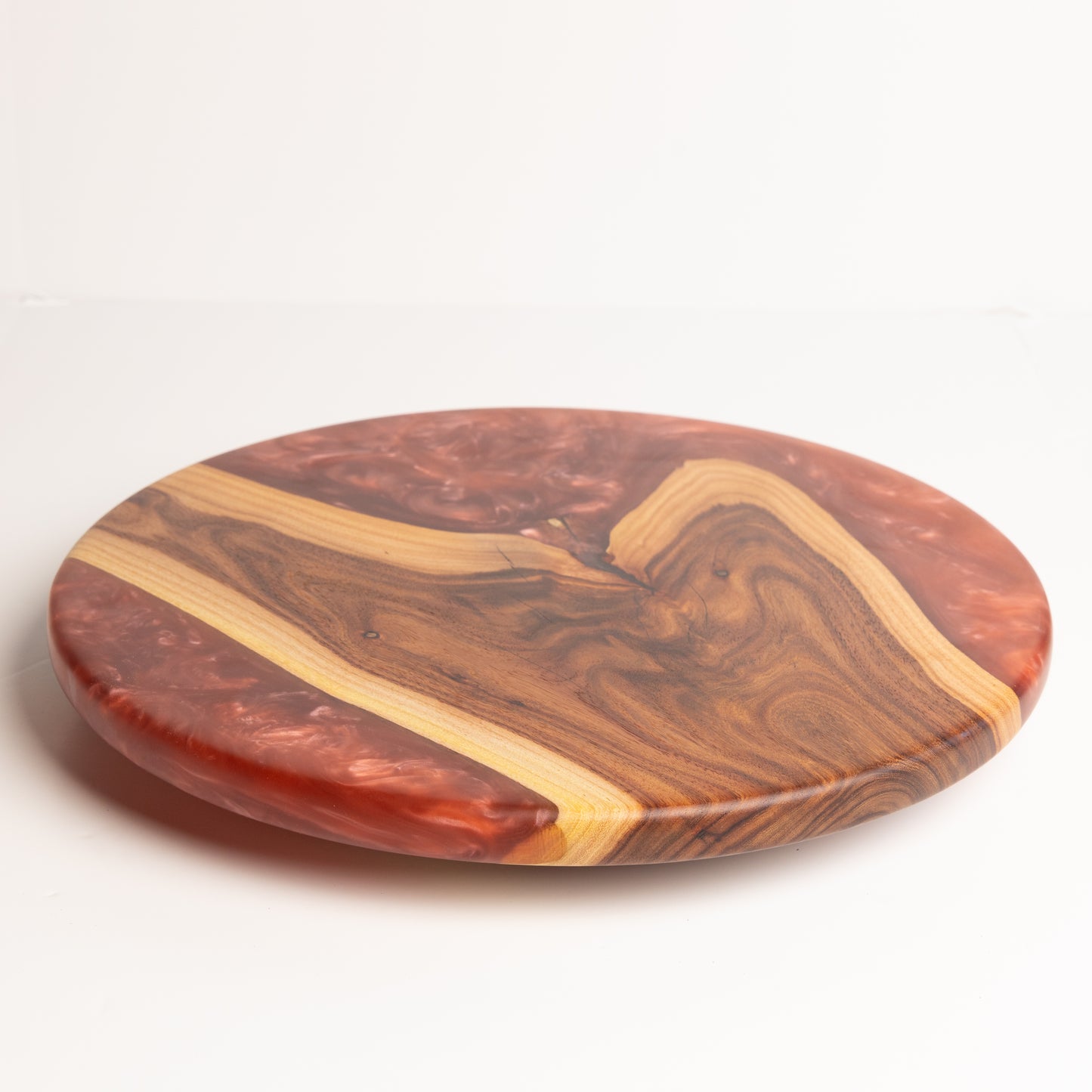Willow Acacia Lazy Susan - Merlot