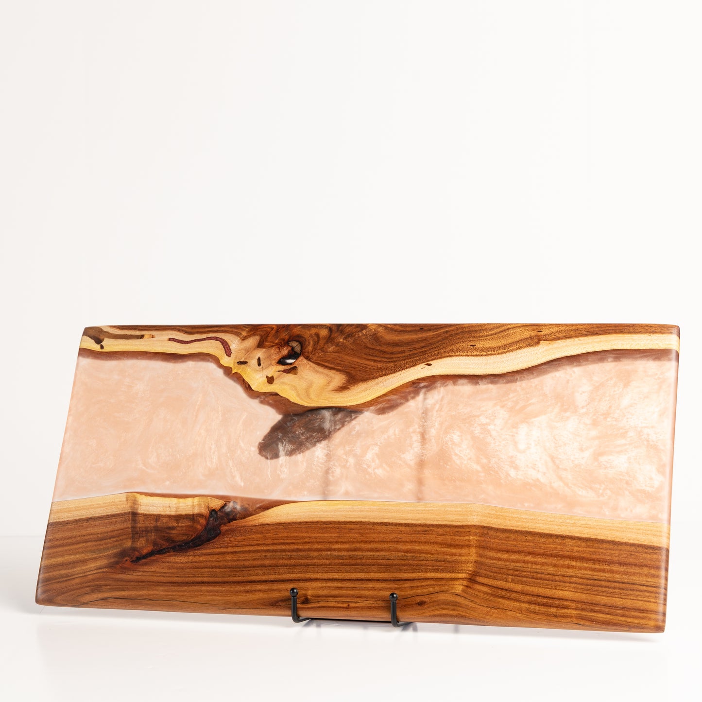 Willow Acacia Charcuterie Board with Translucent Light Copper
