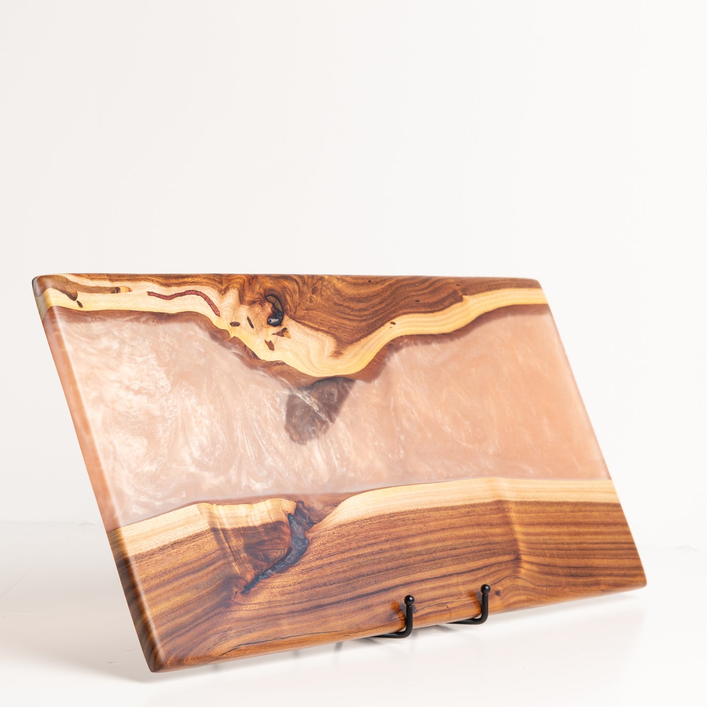 Willow Acacia Charcuterie Board with Translucent Light Copper