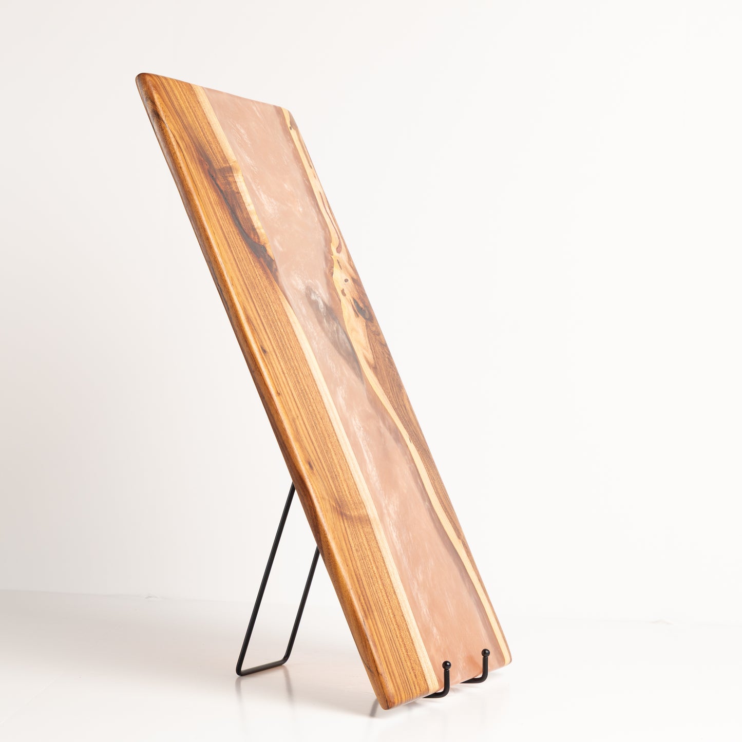 Willow Acacia Charcuterie Board with Translucent Light Copper