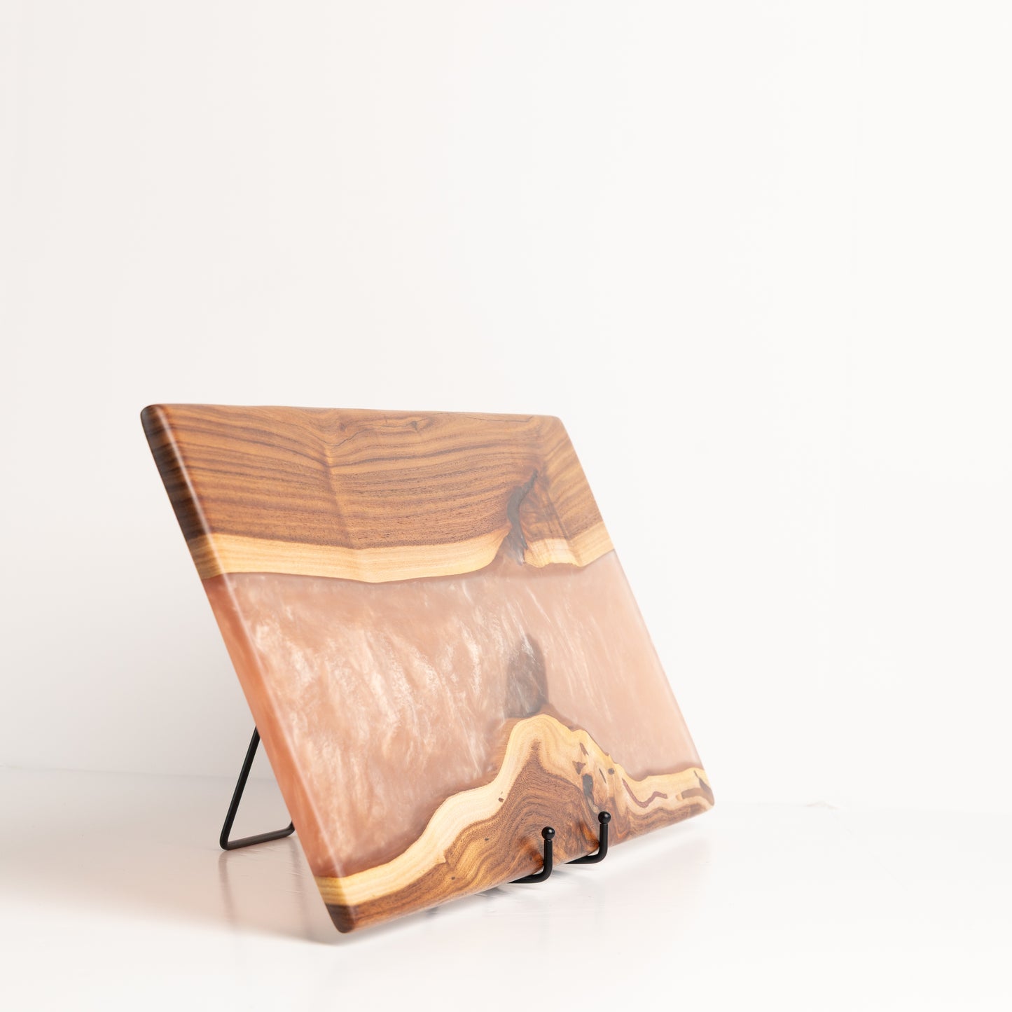 Willow Acacia Charcuterie Board with Translucent Light Copper
