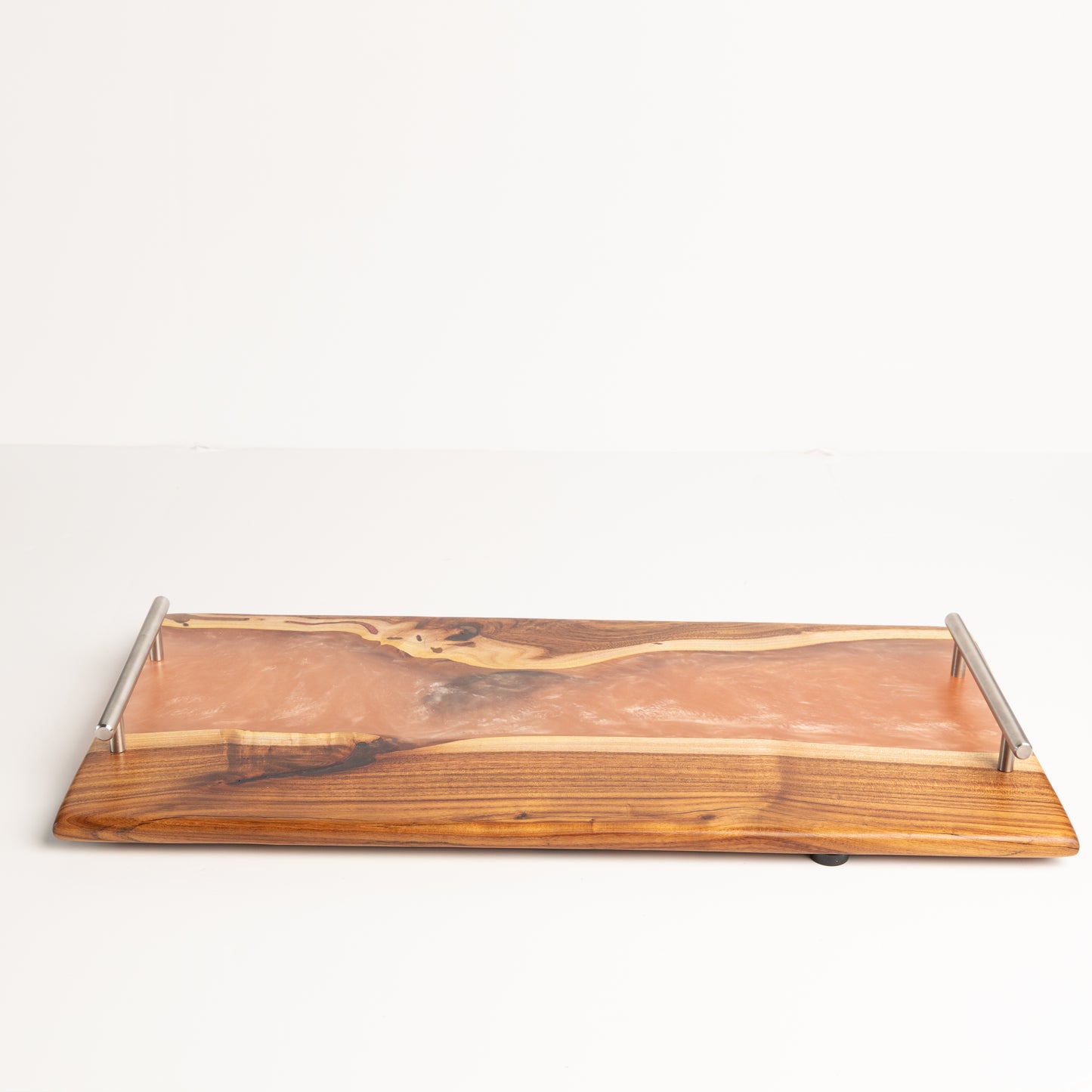 Willow Acacia Charcuterie Board with Translucent Light Copper