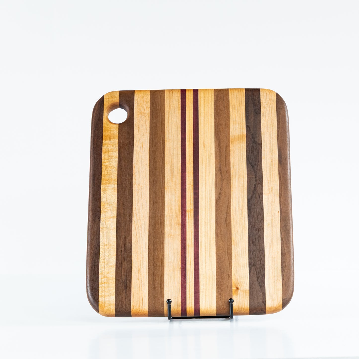 Square(ish) Maple, Walnut & Purpleheart Cutting Board