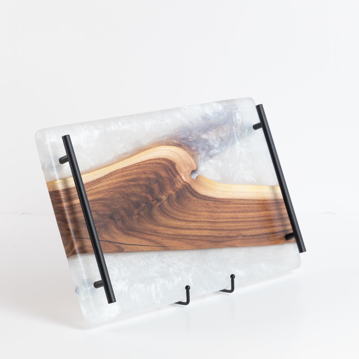 Willow Acacia Serving Board - Pearl White