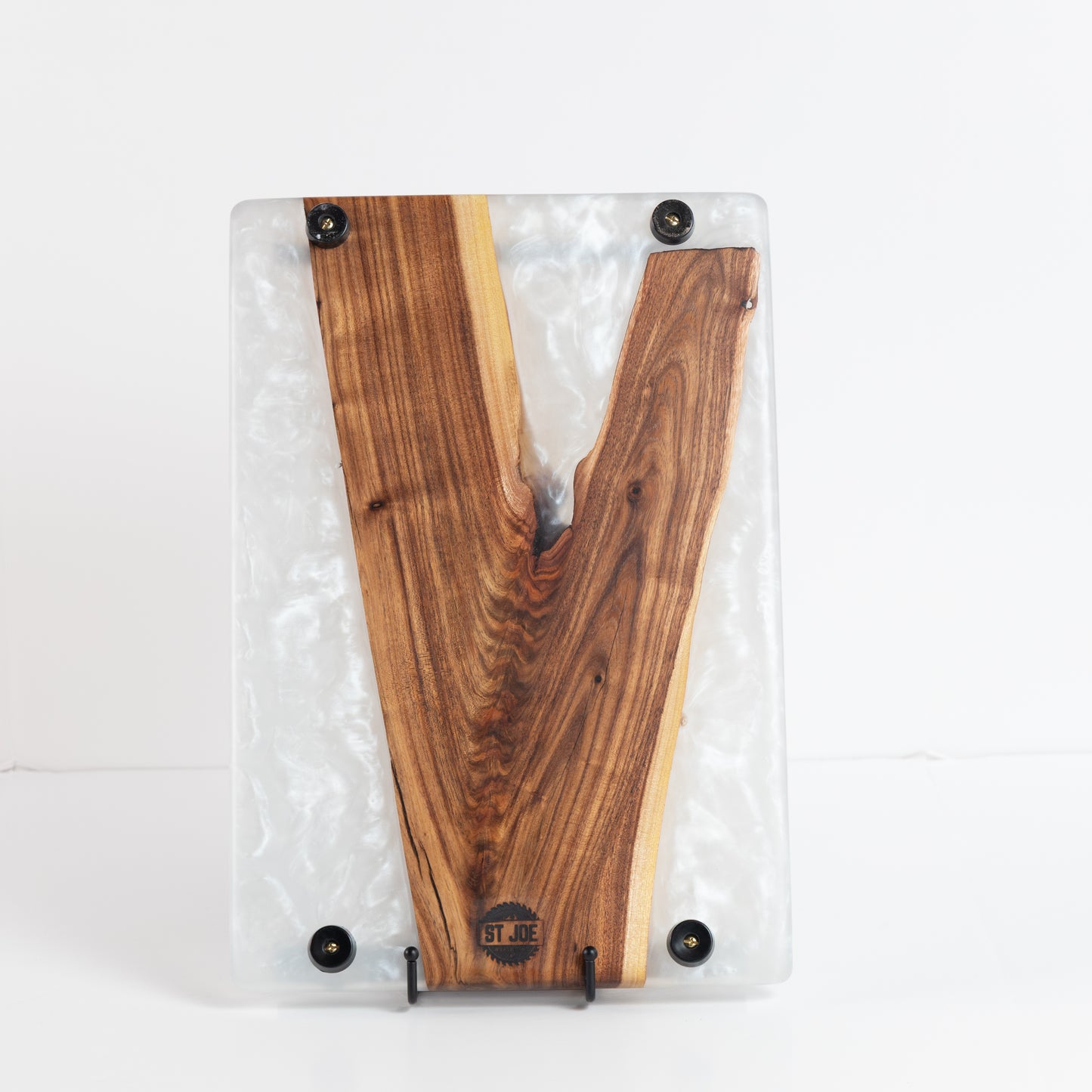 Willow Acacia Serving Board - Pearl White