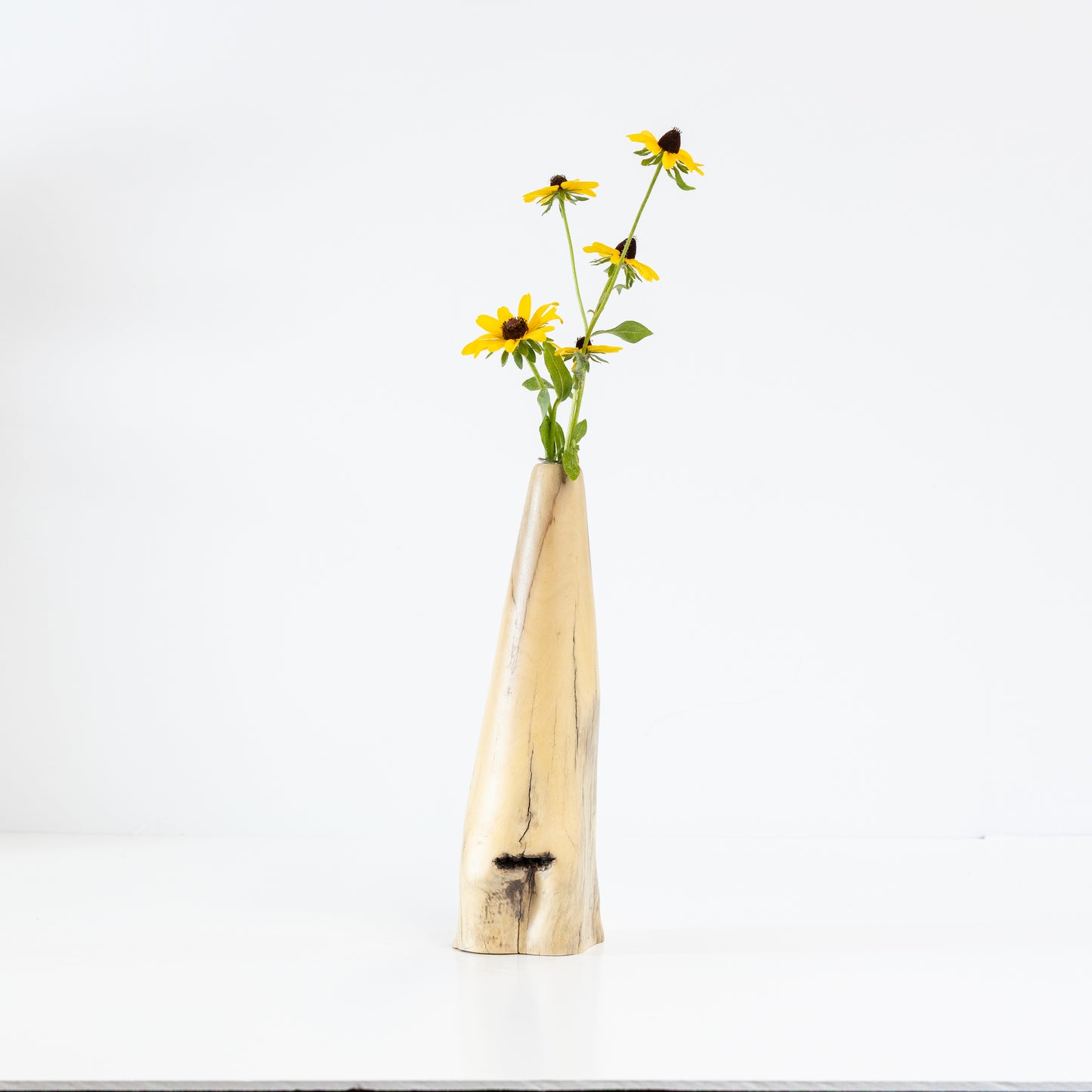 Orange Wood Bud Vase