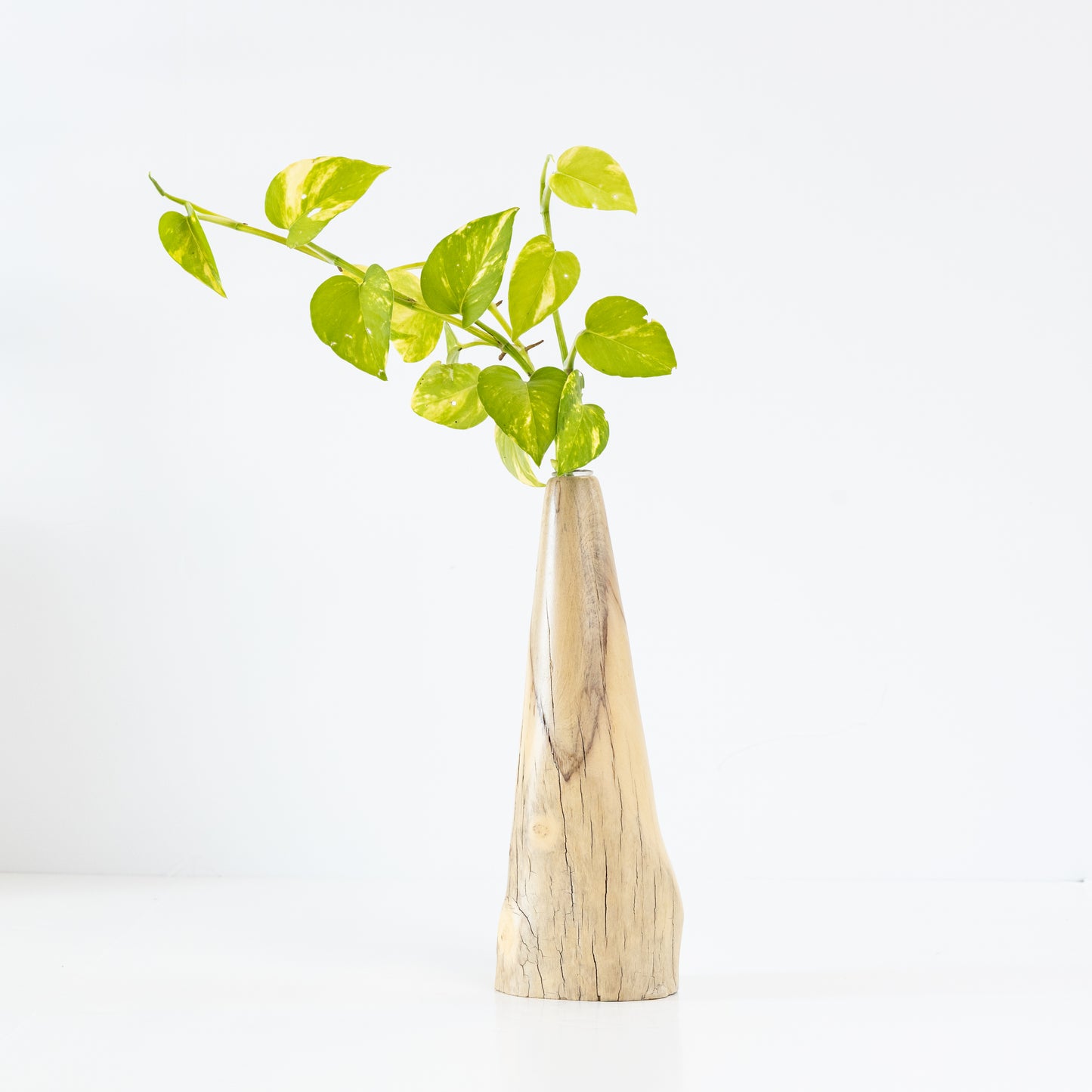 Orange Wood Bud Vase