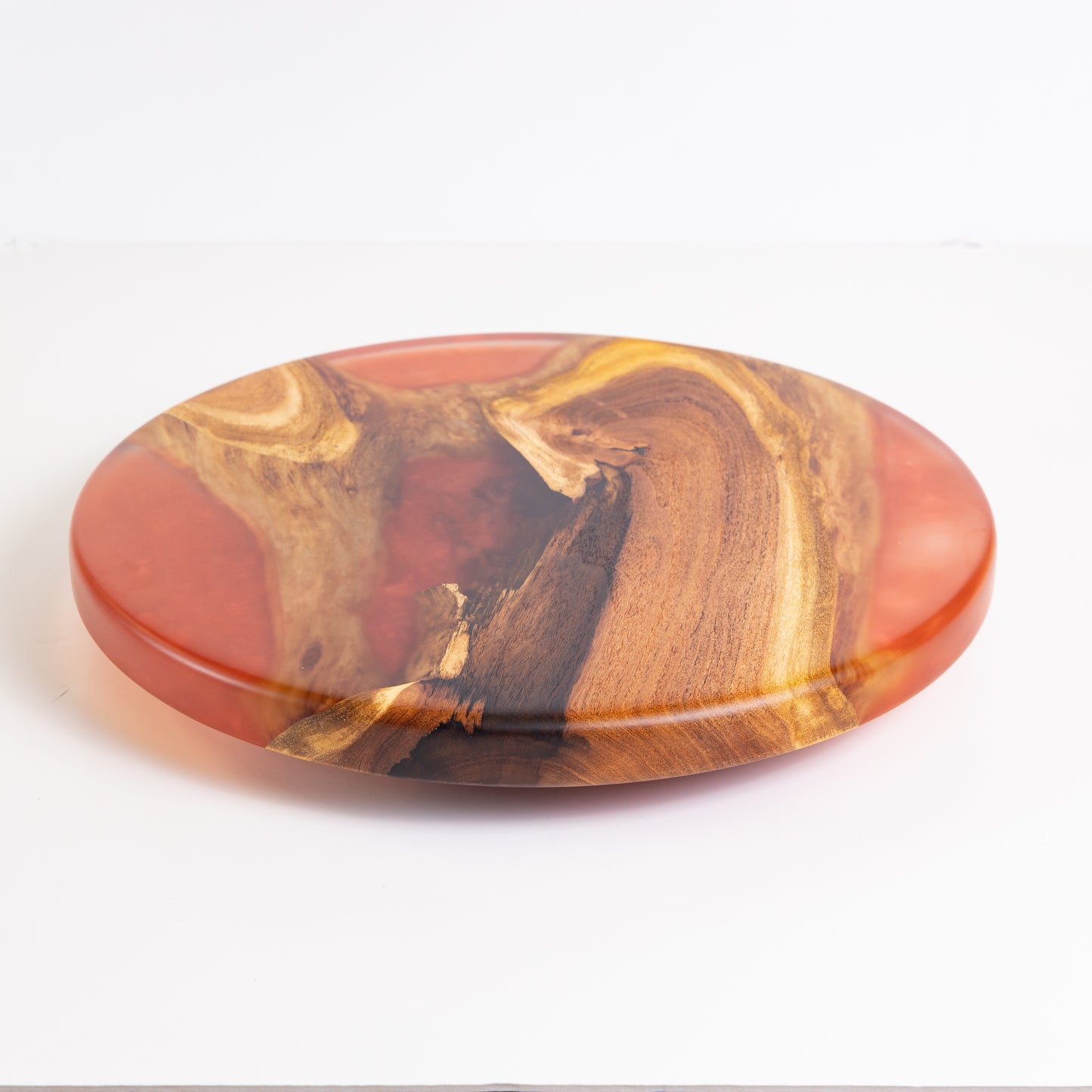 Mesquite Lazy Susan with Merlot Highlights