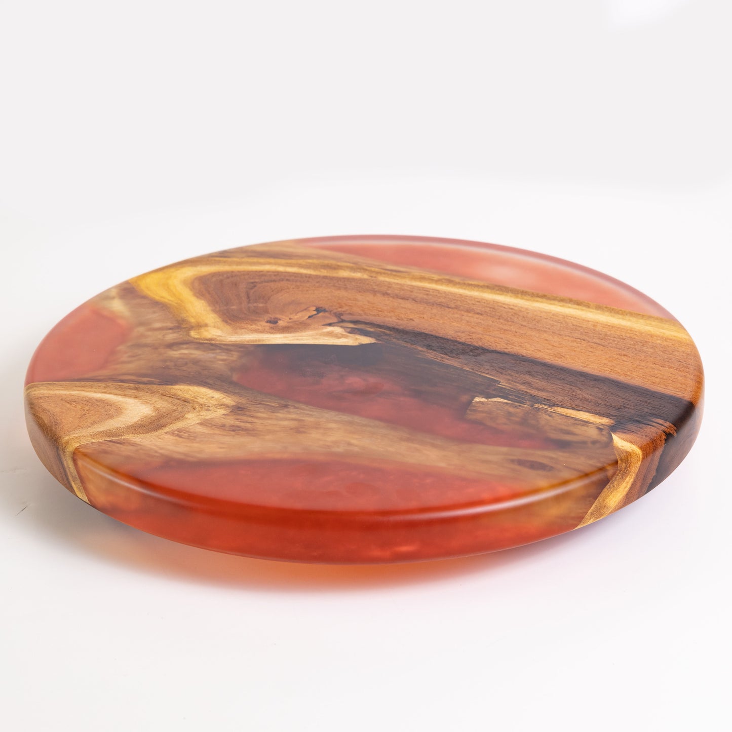Mesquite Lazy Susan with Merlot Highlights