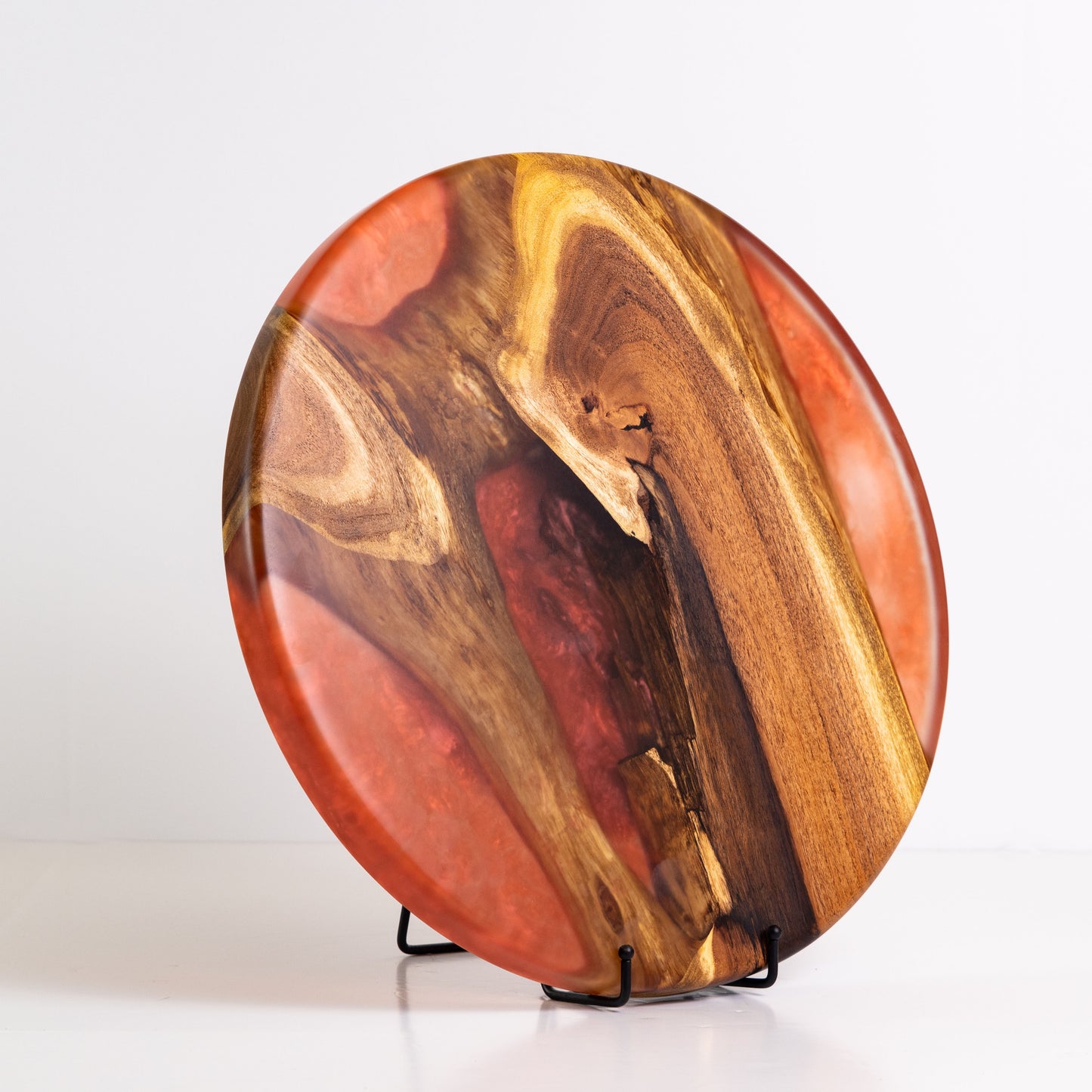 Mesquite Lazy Susan with Merlot Highlights