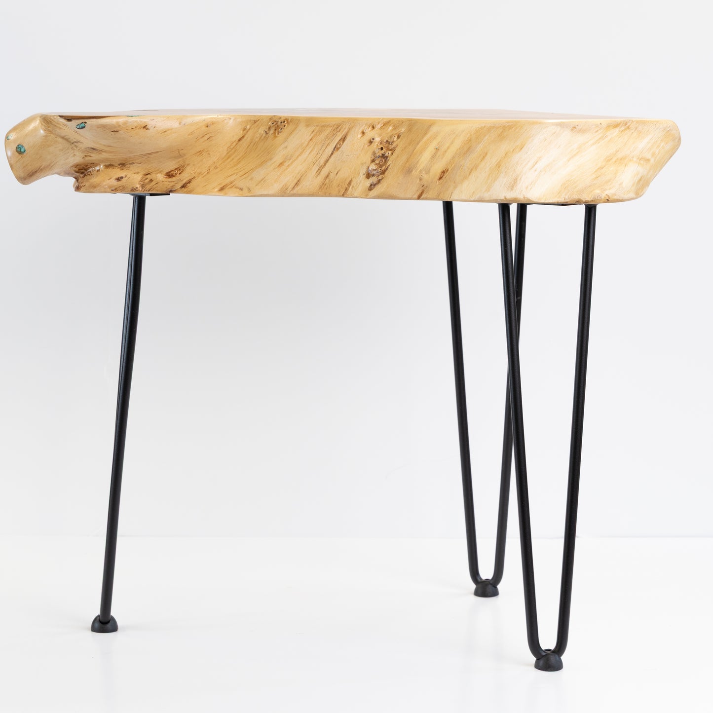 Mesquite End Table - Wood and Stone