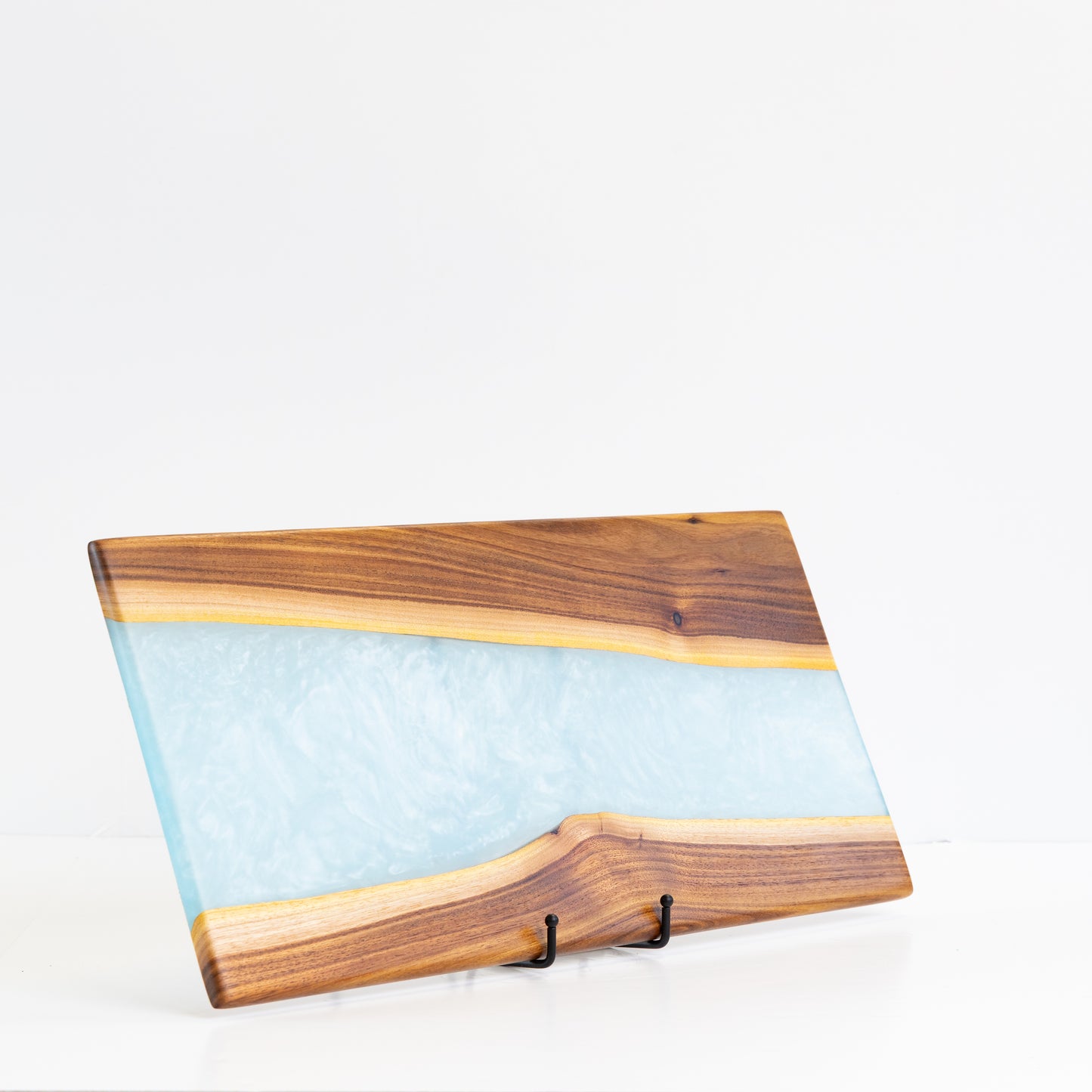 Willow Acacia Serving Board - Icy Blue