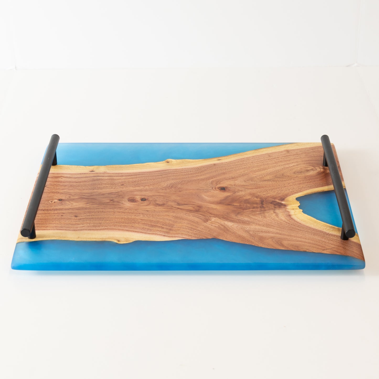 Carob Y-crotch Serving Board - Deep Blue