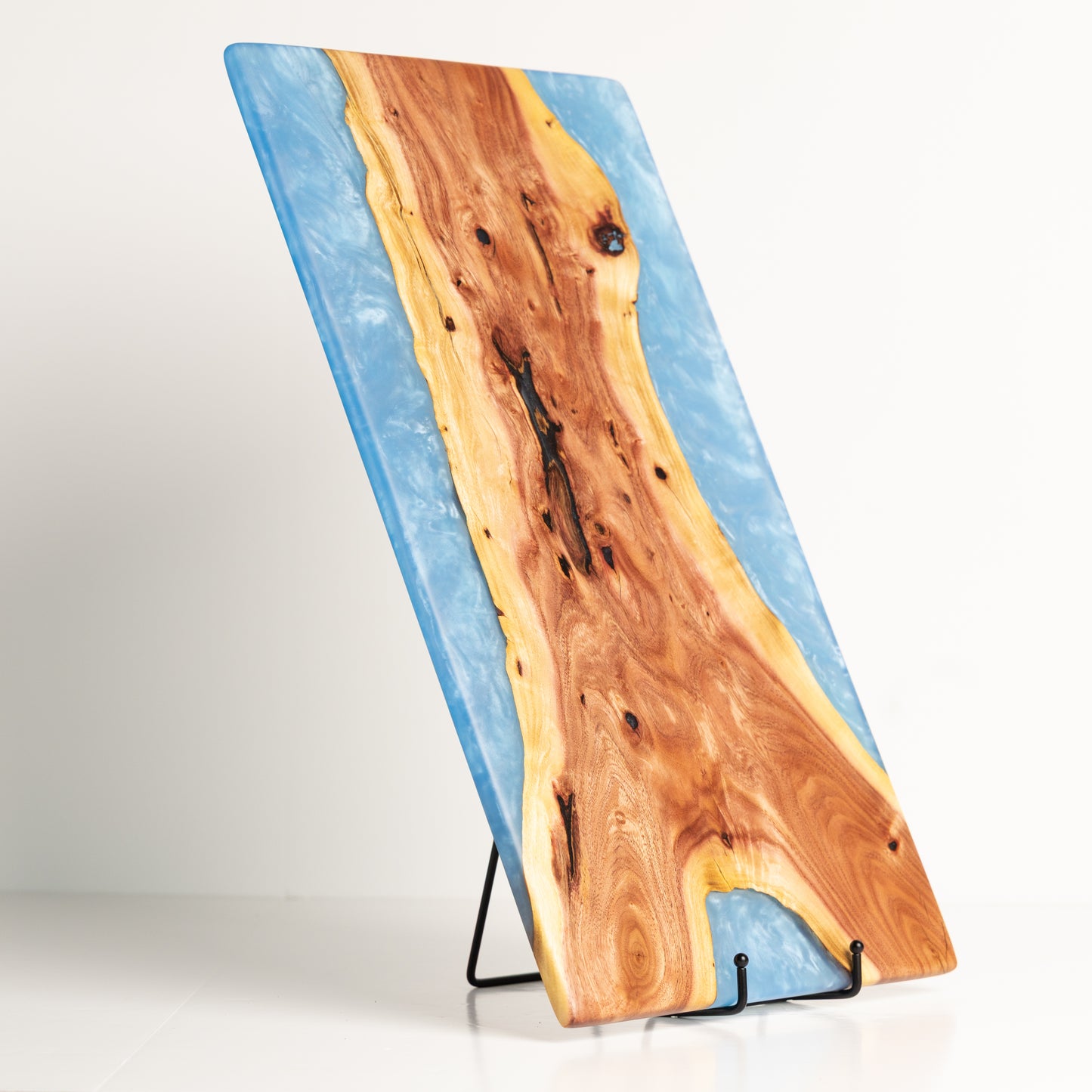 Carob "Eiffel Tower" Serving Board - Light Blue