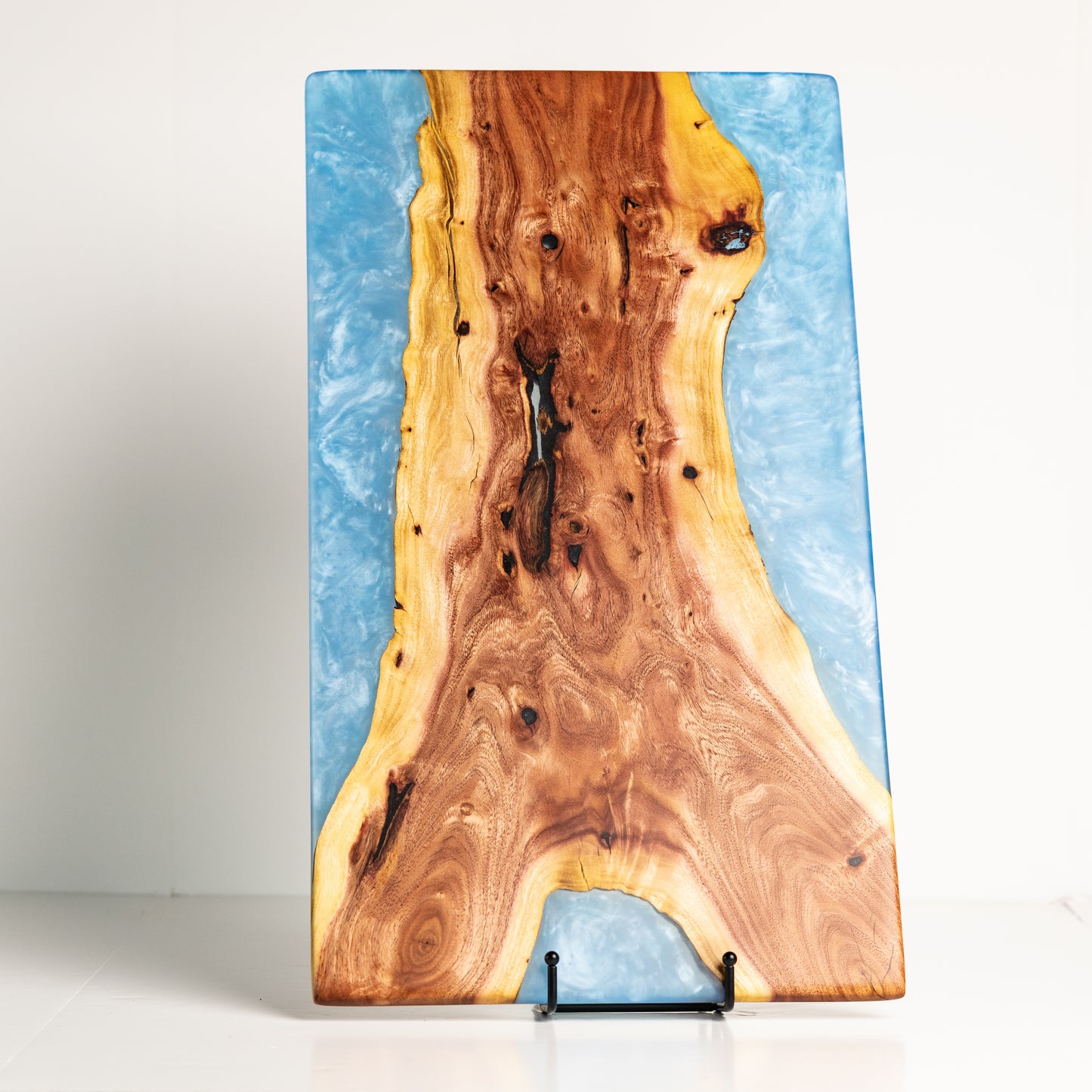 Carob "Eiffel Tower" Serving Board - Light Blue