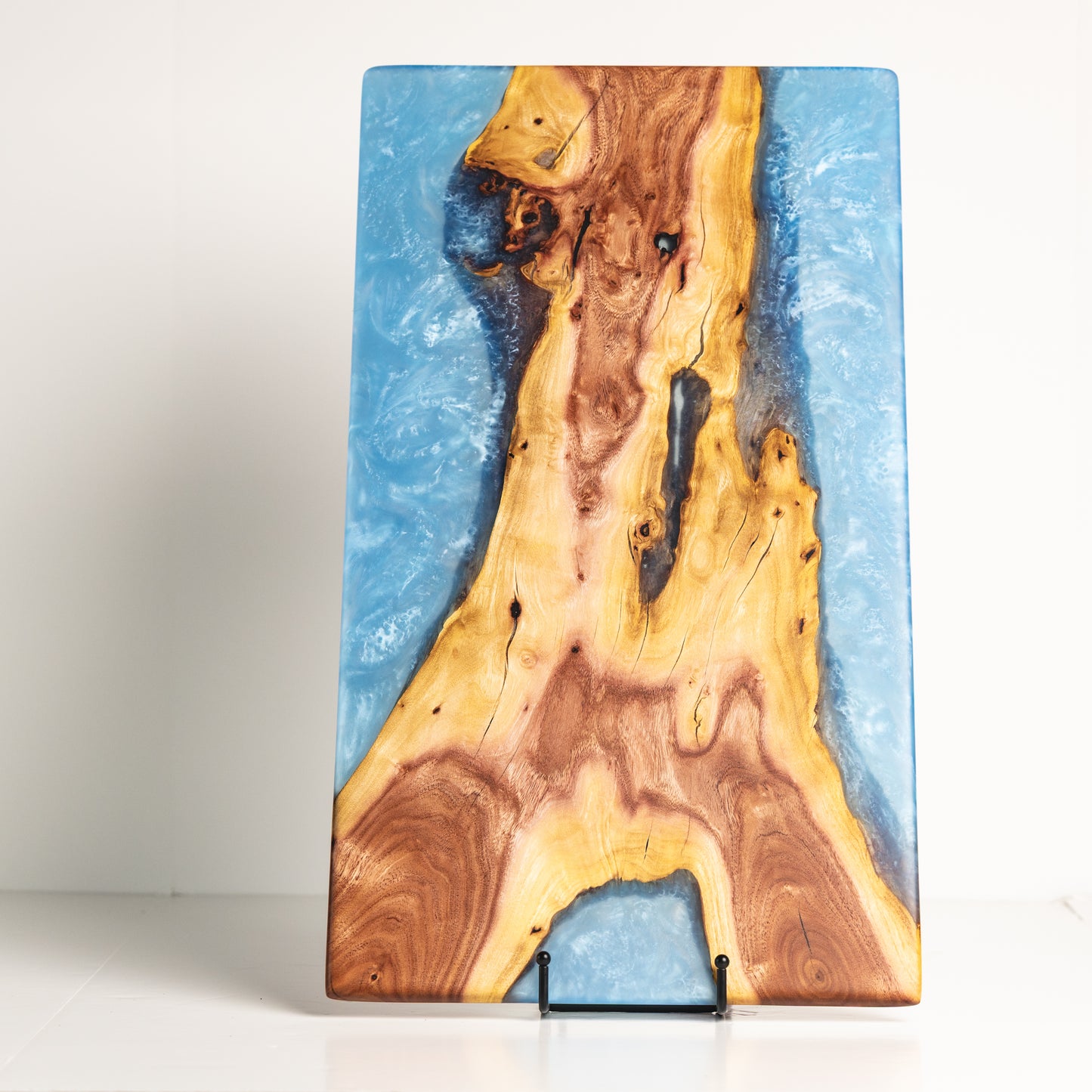 Carob "Eiffel Tower" Serving Board - Light Blue