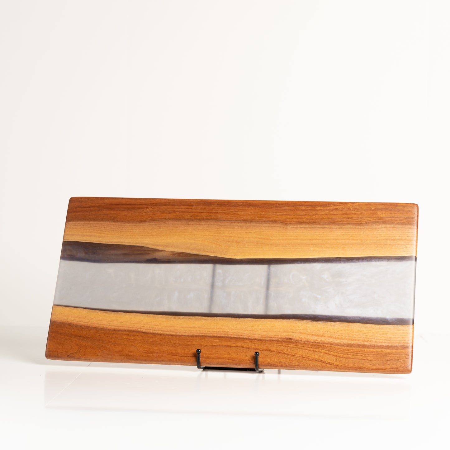 Chinese Elm Charcuterie Board - River style with Lilac Resin