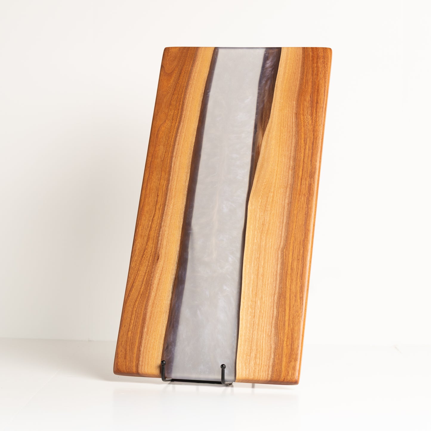 Chinese Elm Charcuterie Board - River style with Lilac Resin