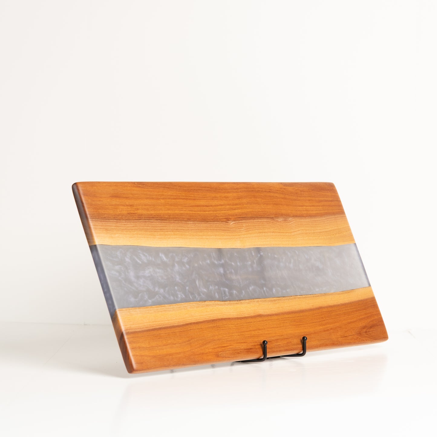 Chinese Elm Charcuterie Board - River style with Lilac Resin