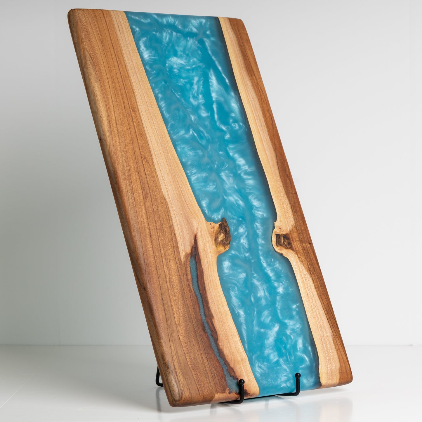 Chinese Elm Charcuterie Board with Blue River