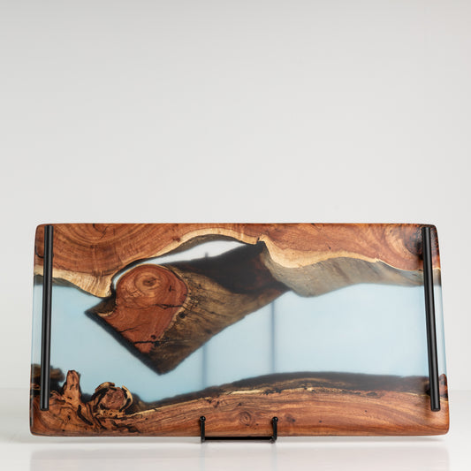 Carob Wood Serving board with handles