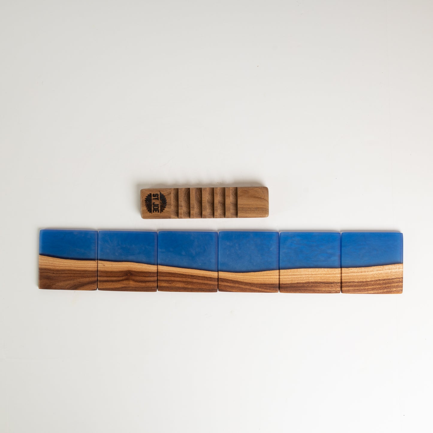 Willow Acacia Coasters - Blue