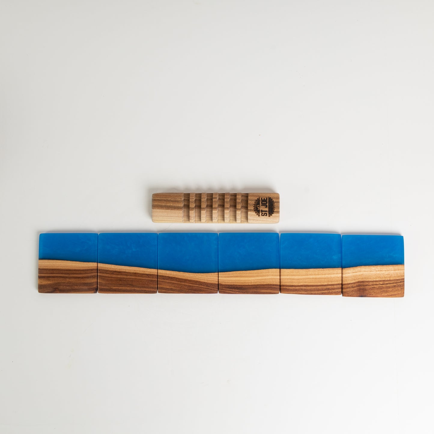 Willow Acacia Coasters - Blue