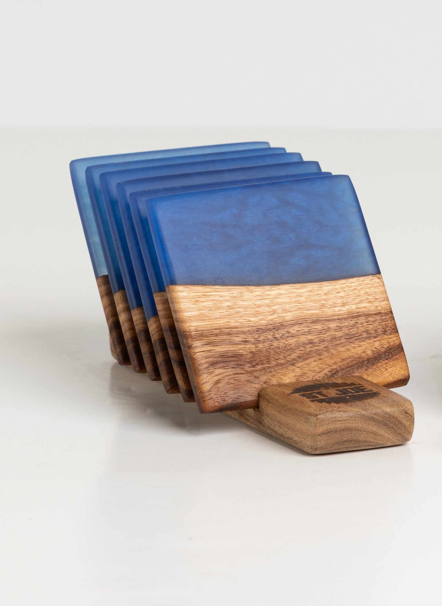 Willow Acacia Coasters - Blue