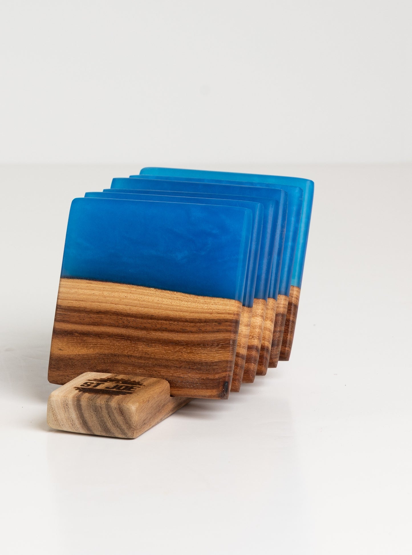 Willow Acacia Coasters - Blue