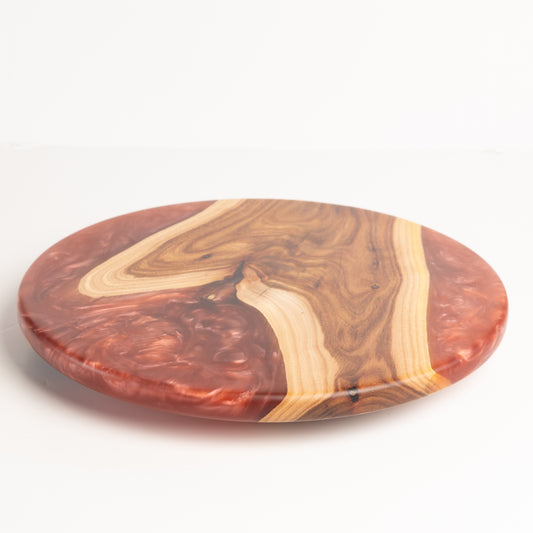 Willow Acacia Lazy Susan - Merlot