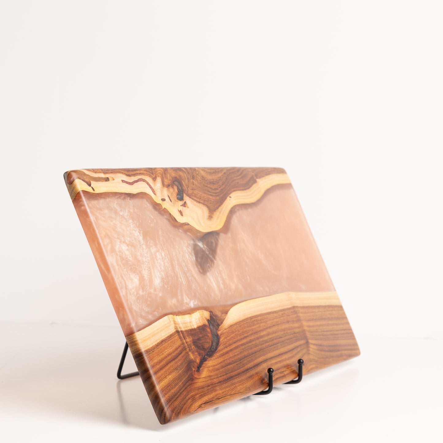 Willow Acacia Charcuterie Board with Translucent Light Copper