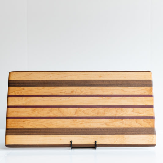 Large Maple, Walnut & Purpleheart Cutting Board