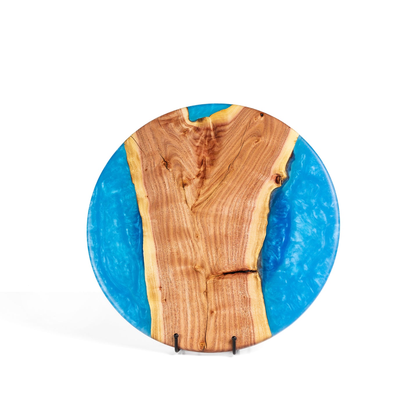 Carob Wood Lazy Susan - Deep Blue