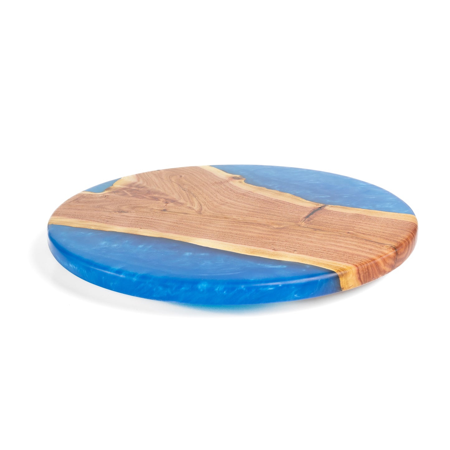 Carob Wood Lazy Susan - Deep Blue