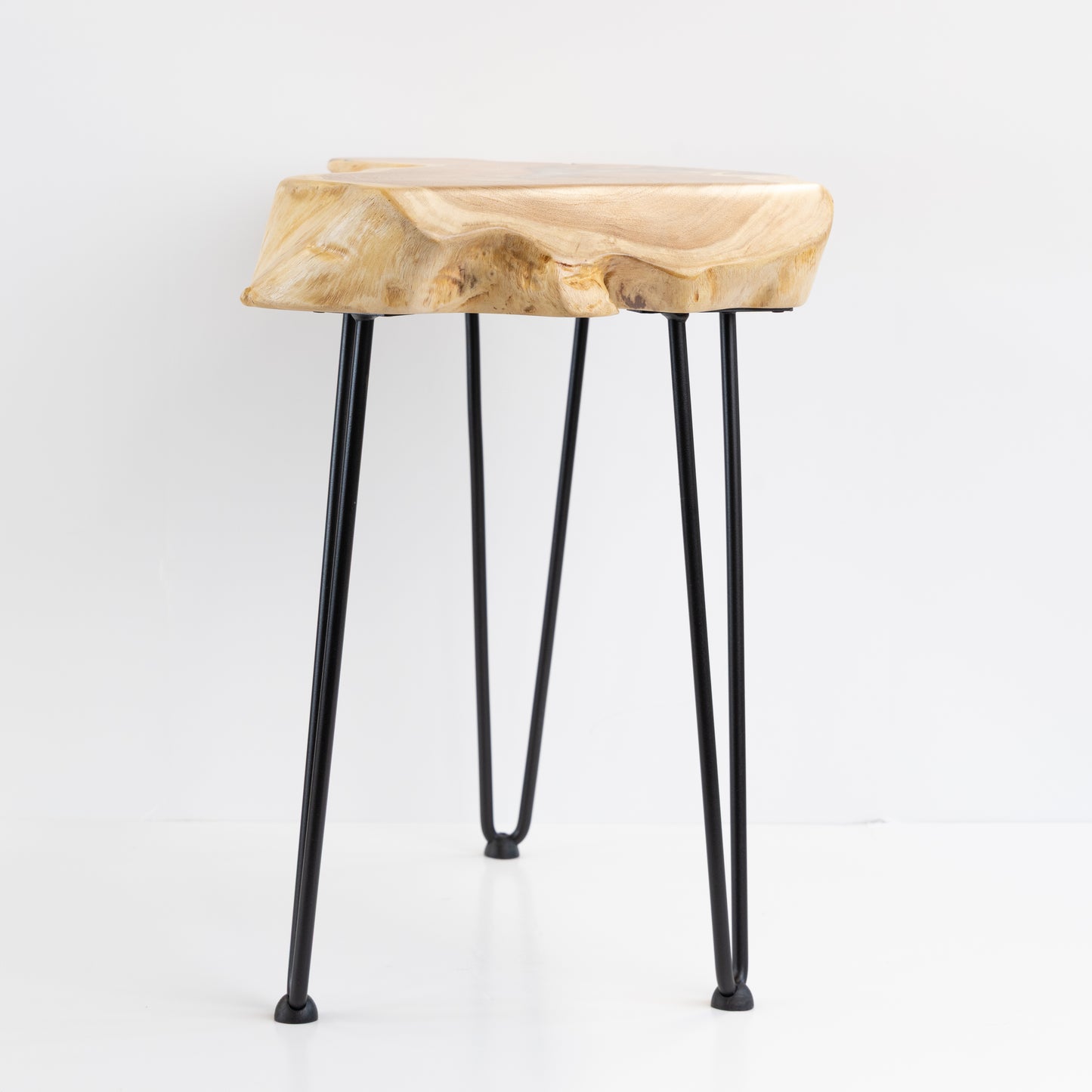 Mesquite End Table - Wood and Stone