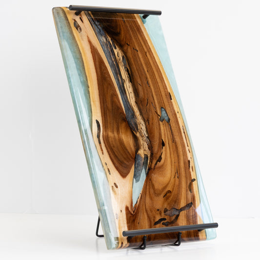 One-Of-A-Kind Worm Eaten Willow Acacia Serving Board